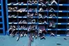 Aluminum metal forms on shelf
